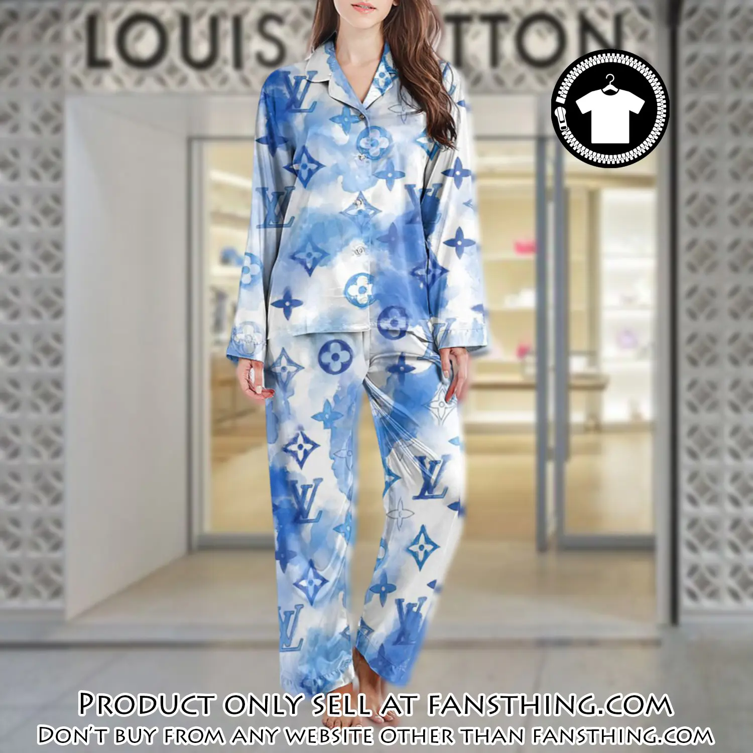 Lv monogram long satin pajama set pjs1020 fst0724562